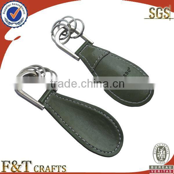 make cut quality brass leather advertising keychains