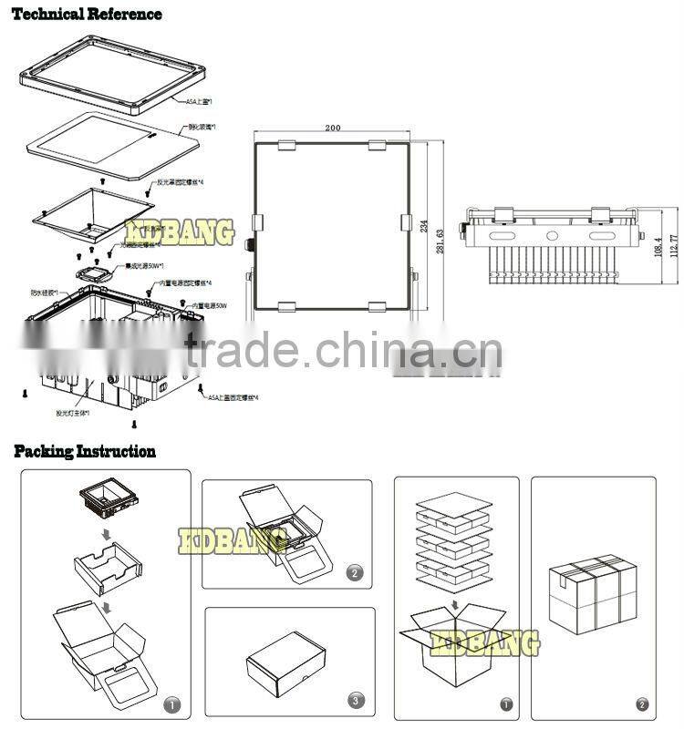 Made in China waterproof ip65 high power led flood light