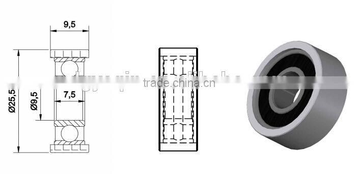 Low MOQ large stock shower round glass door rollers