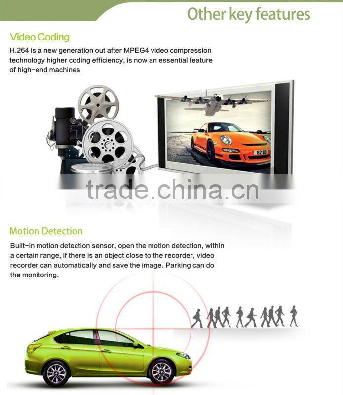 2.0 inch 170 wide angle 1080p hd in car dvd recorder camera