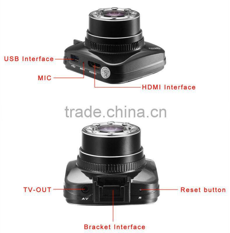 2.0 inch 170 wide angle 1080p hd in car dvd recorder camera