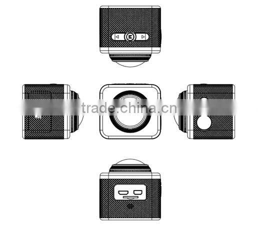 Cube 360S 1080P Spherical mode VR camera with 1.5 Inch Display