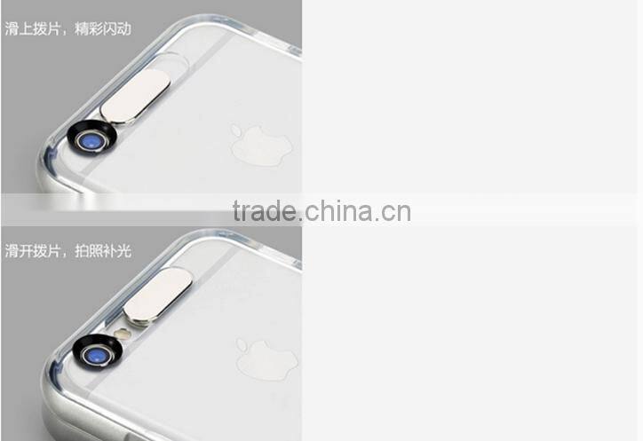 LED Flash Light 1mm Case For Apple for Iphone 6 4.7'' Luminous Glitter Crystal Mobile Phone Cover For Iphone 6 Retail