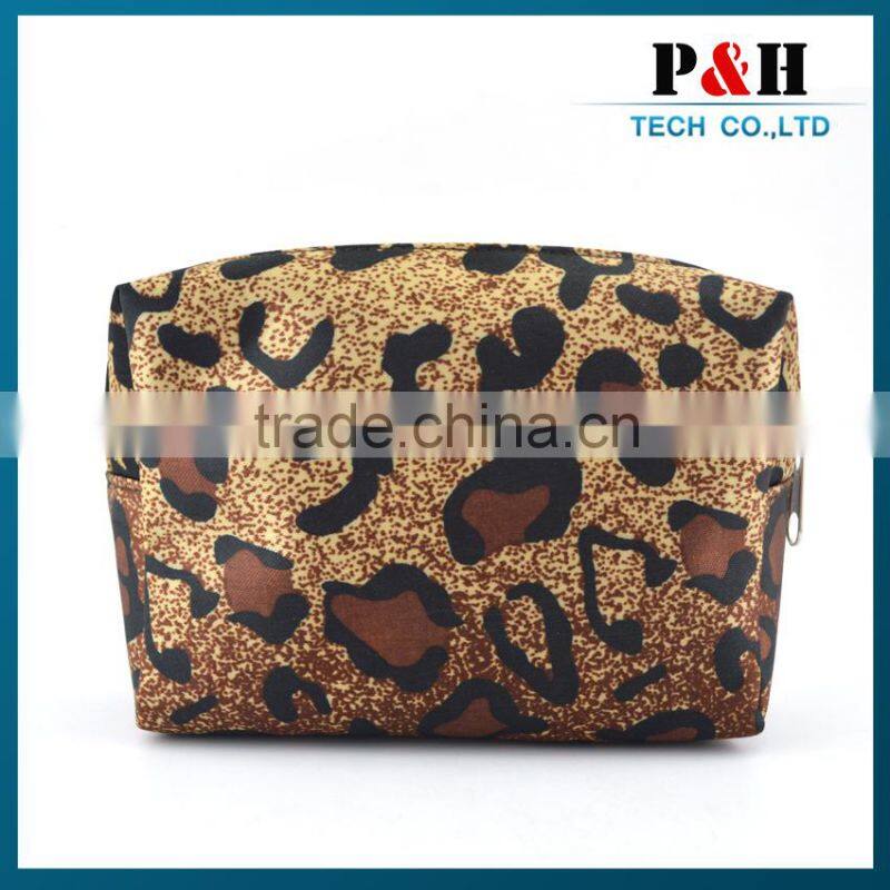 Cheap leather travel cosmetic bag, women toiletry bag, professional cosmetic makeup bag