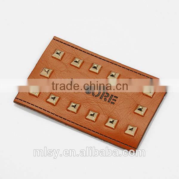 New arrival fashion custom embossed leather patch