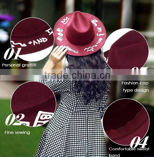 New Design Wide Brim German Felt Hat