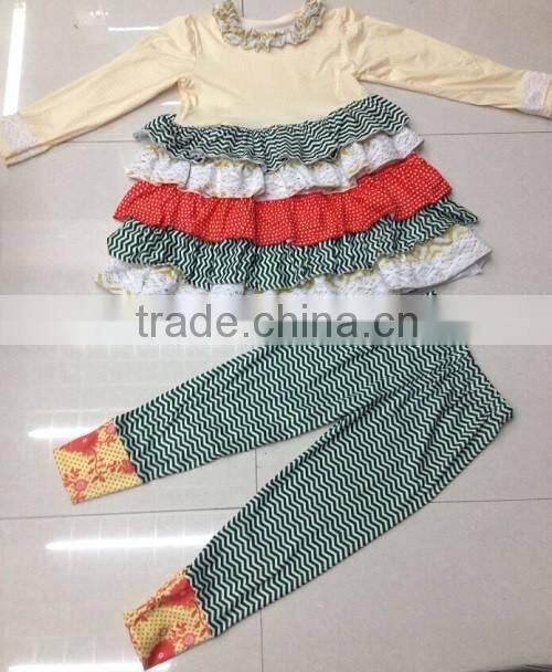 2015 new hot yiwu koya garment factory wholesale girls boutique fall children outfits adorable mustard pie remake girls outfit