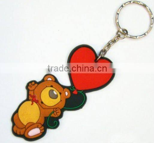 3D sports badminton and shuttlecock racket keychain sets for sportsmen