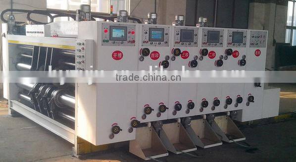 Lead edge feeding printing slotting machine