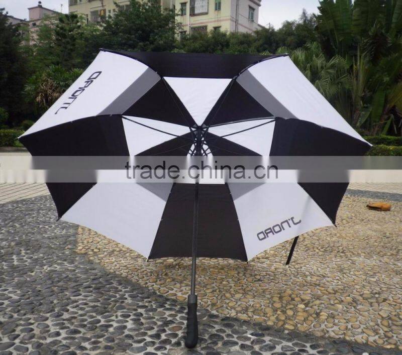 30 inch xiamen factory auto golf fiberglass umbrella