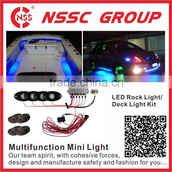 2015 NSSC New IP68 9W Mini LED Rock Light for JEEP Truck and Boats