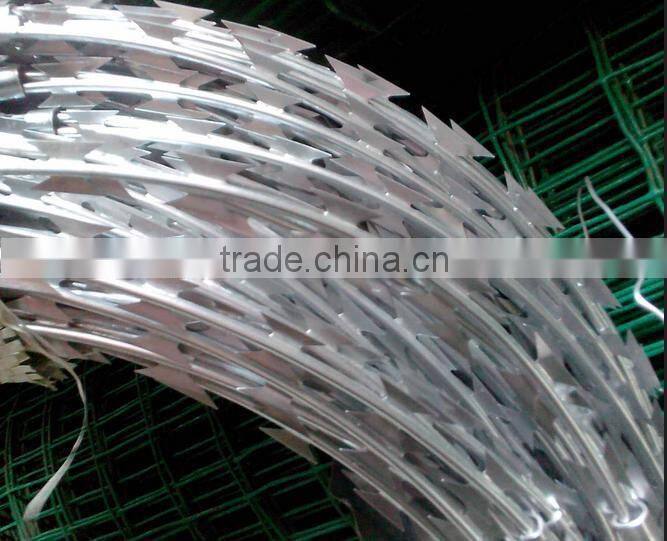 One-loop Spiral Razor Barbed Wire Mesh/Plane Welding Razor Barbed Wire Mesh/Panel Razor