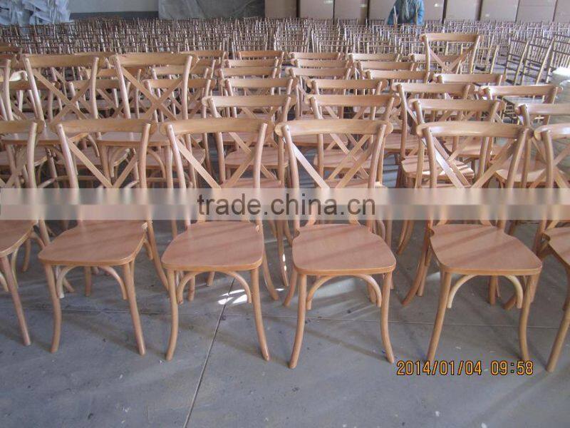 Wood Rental Wedding Cross back bar chair