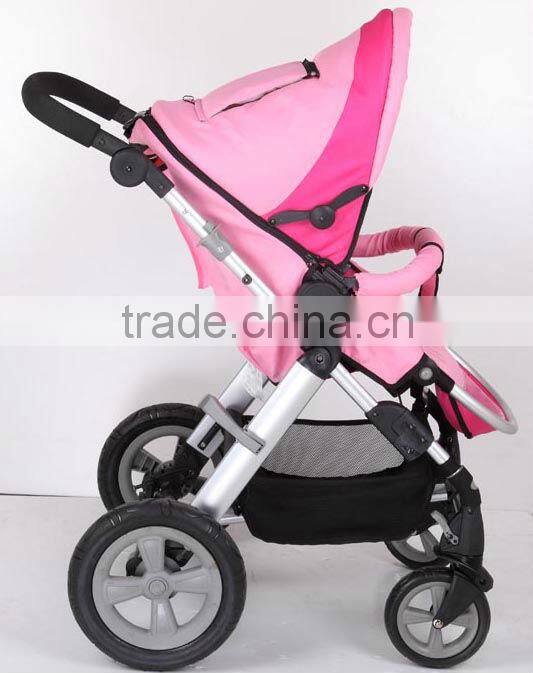 travel baby Pram 3 in 1 with 5 safe belt, 3 postion seat,