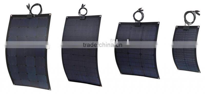 Hot Sale 75W Flexible Solar Panel for 12V Battery Monocrystalline Silicon Semi Flexible Solar