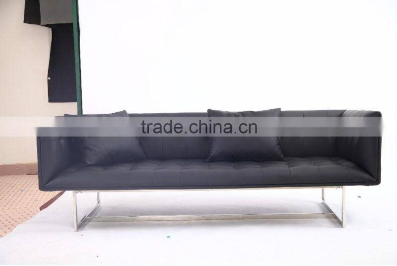 Poliform sofa Edward leather couch for living room