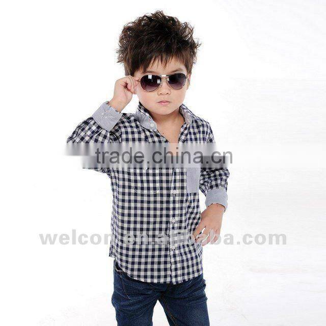 latest fashion design brand OEM long sleeve kids shirt kid wear kids clothes