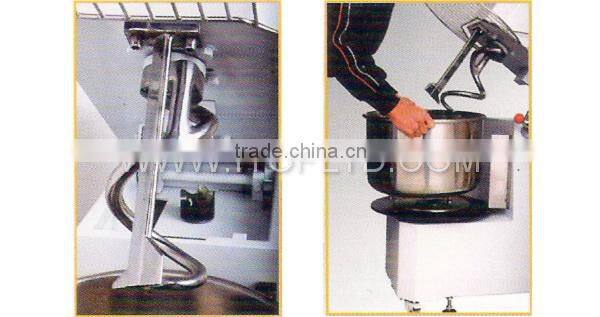 Rising head double speed dough mixer