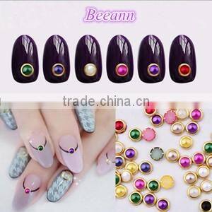 3D Nail Art Rhinestone Decorations White & Pink Colors Crown Bowknot & Love pattern