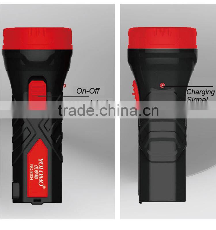 5 led plastic adjustable rechargeable torch light flashlight