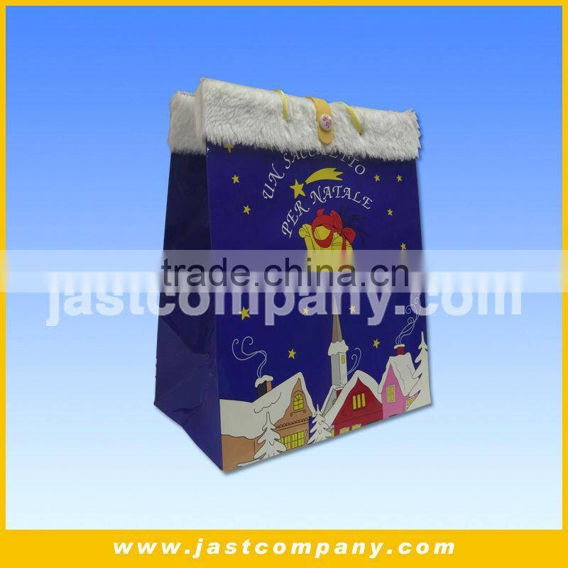 Medium Size Light Up Christmas Gift Bags, Christmas Gift Paper Bags with Light and Sound