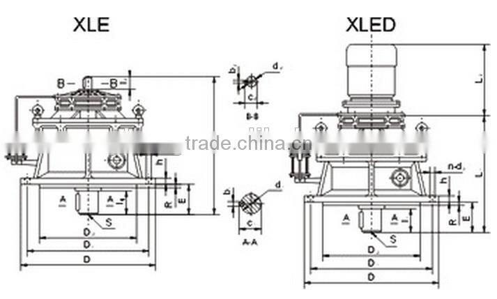 X series XLED Vertical Cyclo Reduction Gear Box