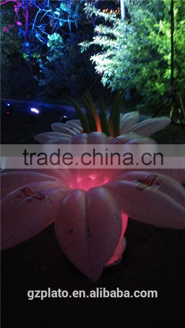Decorative inflatable LED flower inflatable lily flower with logo printing