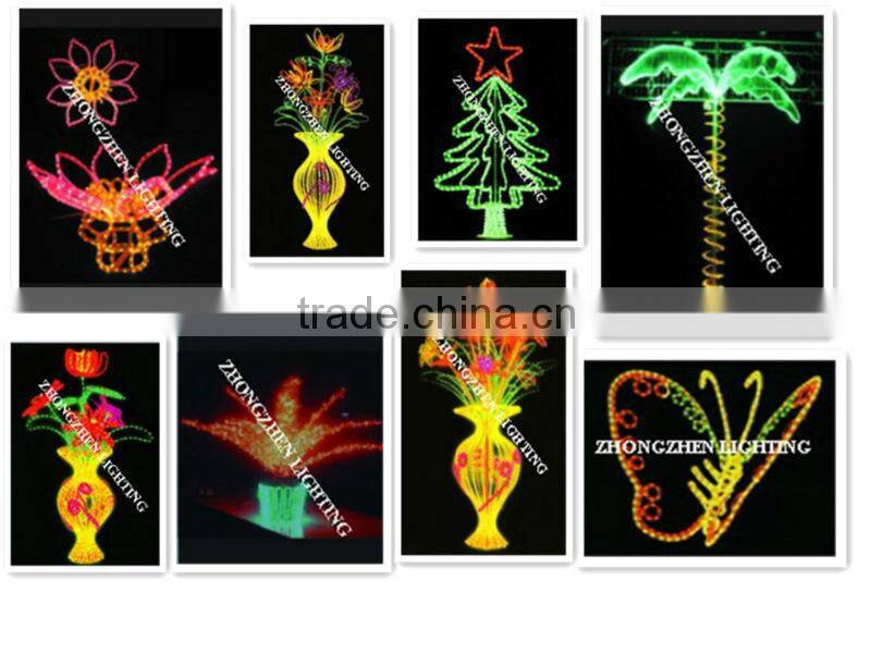 vase light LED 3D decor motif light