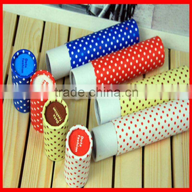 Wholesale luxury pink round cardboard box with black ribbon