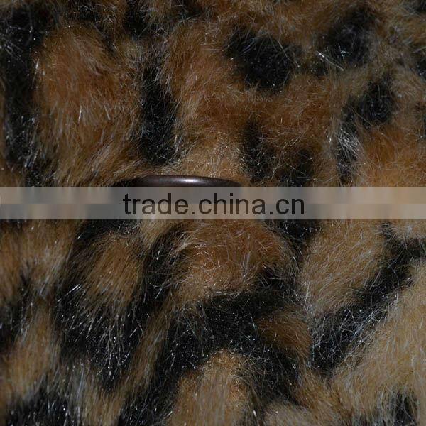 ladies lepoard printed long fake fur coats for winter, fashion fake fur coats