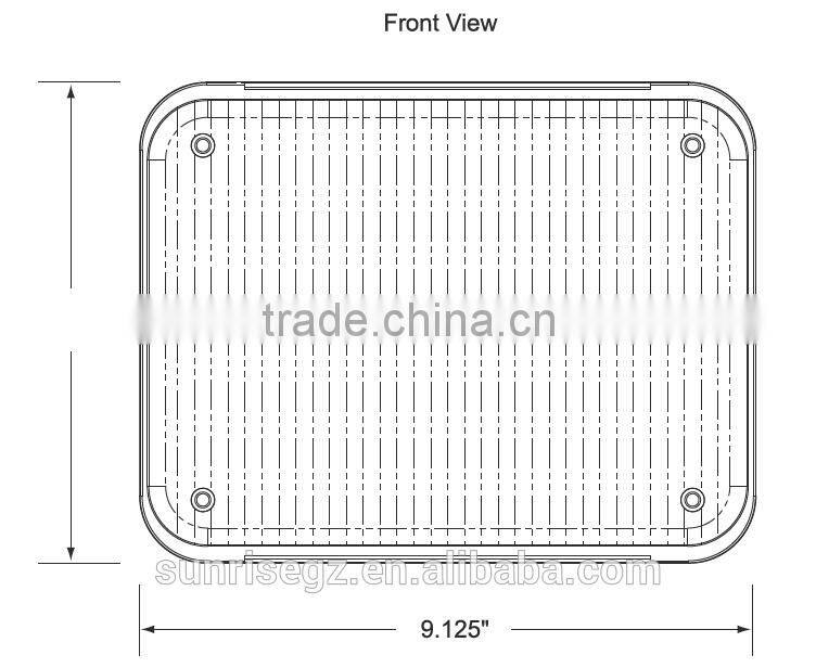 LED Ambulance Emergency Strobe Light/LED Security Emergency Flash Strobe light(SR-AE-065H-LED-Amber)W Chrome Frame & Rubber Base