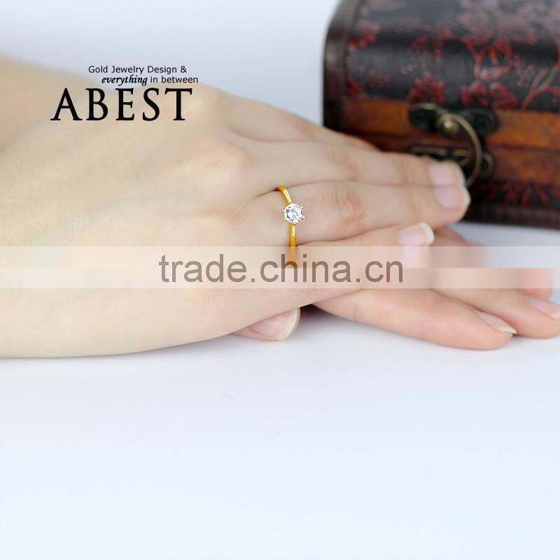 10K Gold Yellow Solitaire Rings Sona nscd Simulated Diamond Ring Jewelry Ring New Wedding Engagement Rings For Women Gift