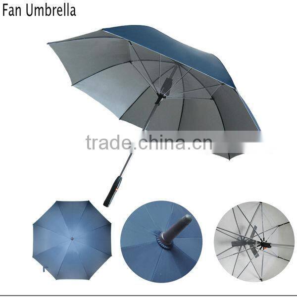 A summer fan umbrella for cooling feeling