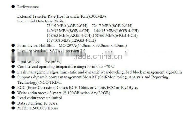 SATA II 3Gb/s Half Slim SSD