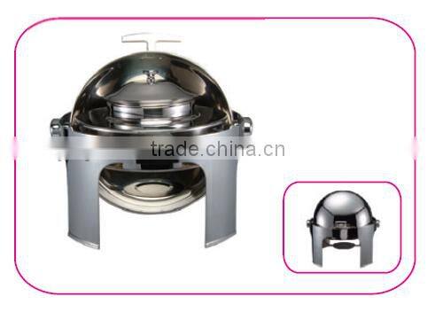 Luxury Roll Top Stainless Steel Chafer / Chafing Dish with Pots for Soup or Sauce / Rectangle Soup Station