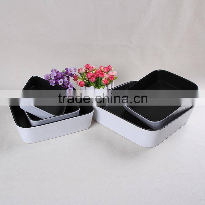 Food grade square ceramic non-stick baking dish