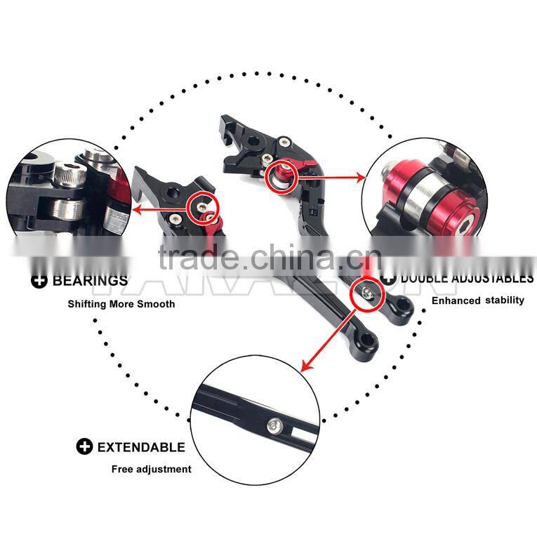 After market CNC billet extendable folding brake clutch lever aluminum lever