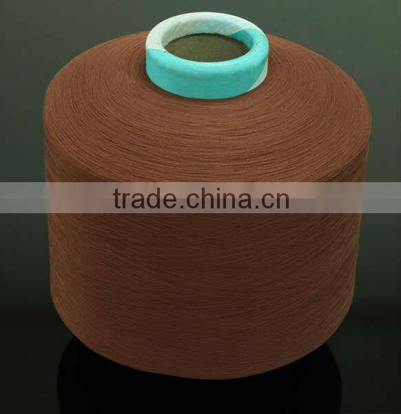 dope dying polyester spandex covered yarn for knitting