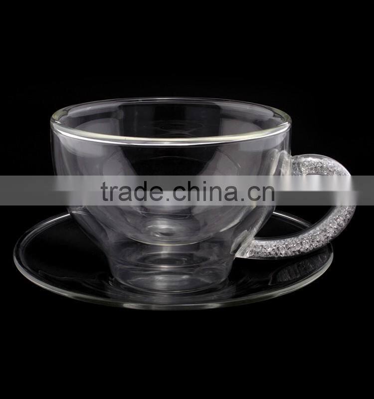 Promotional wholesale ECO friendly fashion glass coffee cup coffee cup and saucer coffee cup sleeves