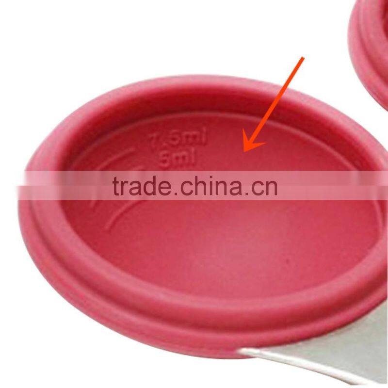 Multi-function Food Grade Silicone Folding Measuring Spoon