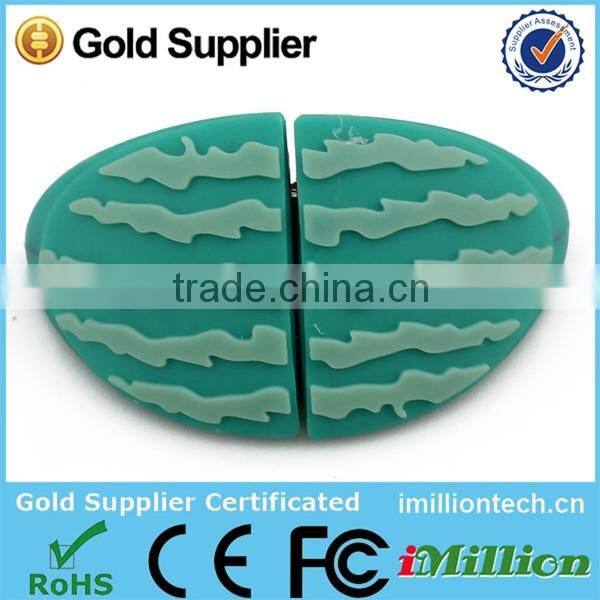 watermelon shape novelty cheap wholesale 2.0 usb flash drive/customized PVC usb, food USB ,