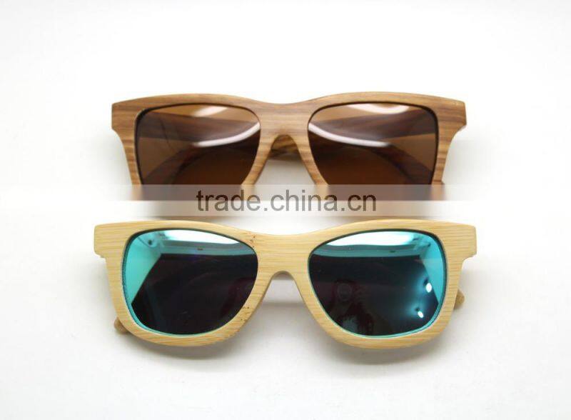 2015 High Quality OEM Wholesale Mirror Lens China Custom Logo Bamboo Sunglasses wholesale dropship