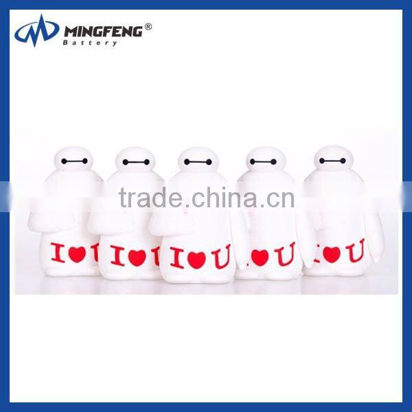 Warm friend baymax power bank, portable power bank with factory price and high