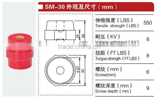 SM-30 Busbar Insulator/Low voltage Standoff insulator