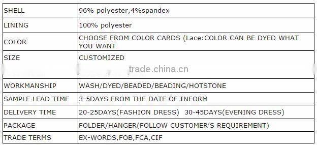 2016 New fashion elegant mermaid fitted evening dress