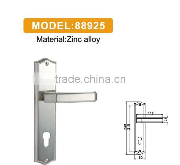 door handle on plate and european standard door handle