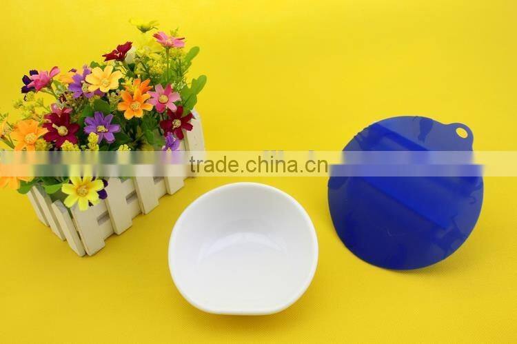 Sloped White Ceramic New Products Pet Cat Dog Bowl With Stand Ceramic