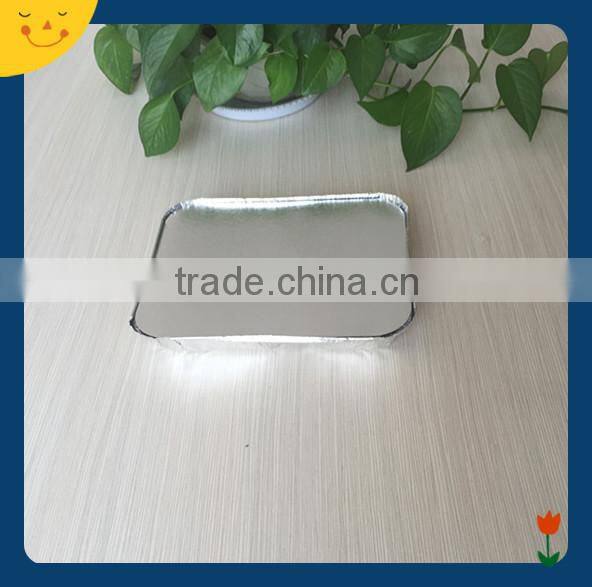 Disposable single food packing aluminum foil container