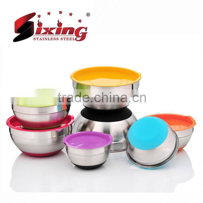 High Quality Stainless Steel Bowl/Mixing Bowl/Salad Bowl With Silicone Base