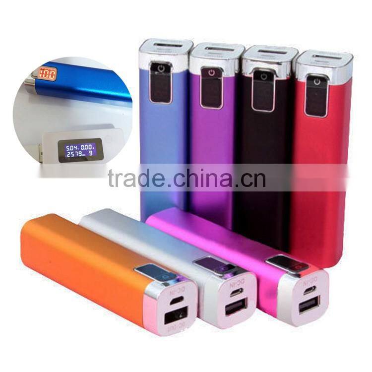Custom Metal body universal portable power bank 2600mah for samsung